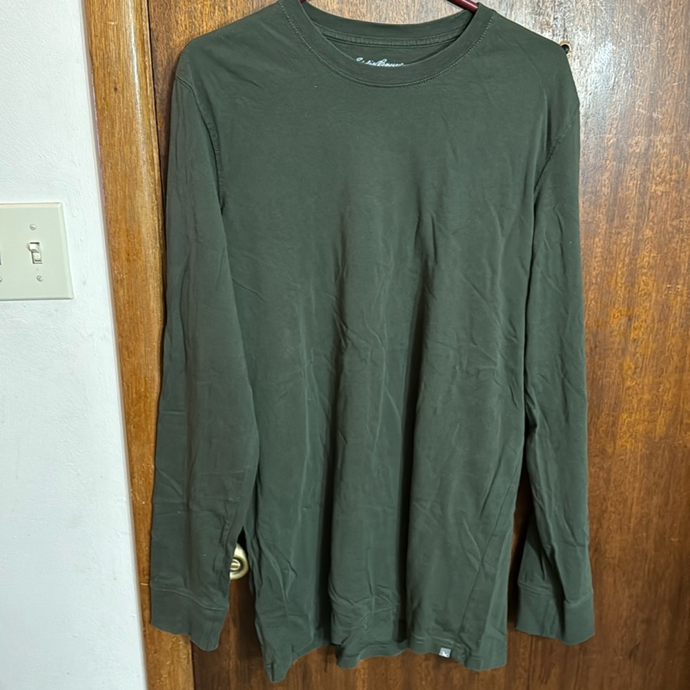 Eddie Bauer SLIM FIT long sleeve T - Large Tall - Dark Green